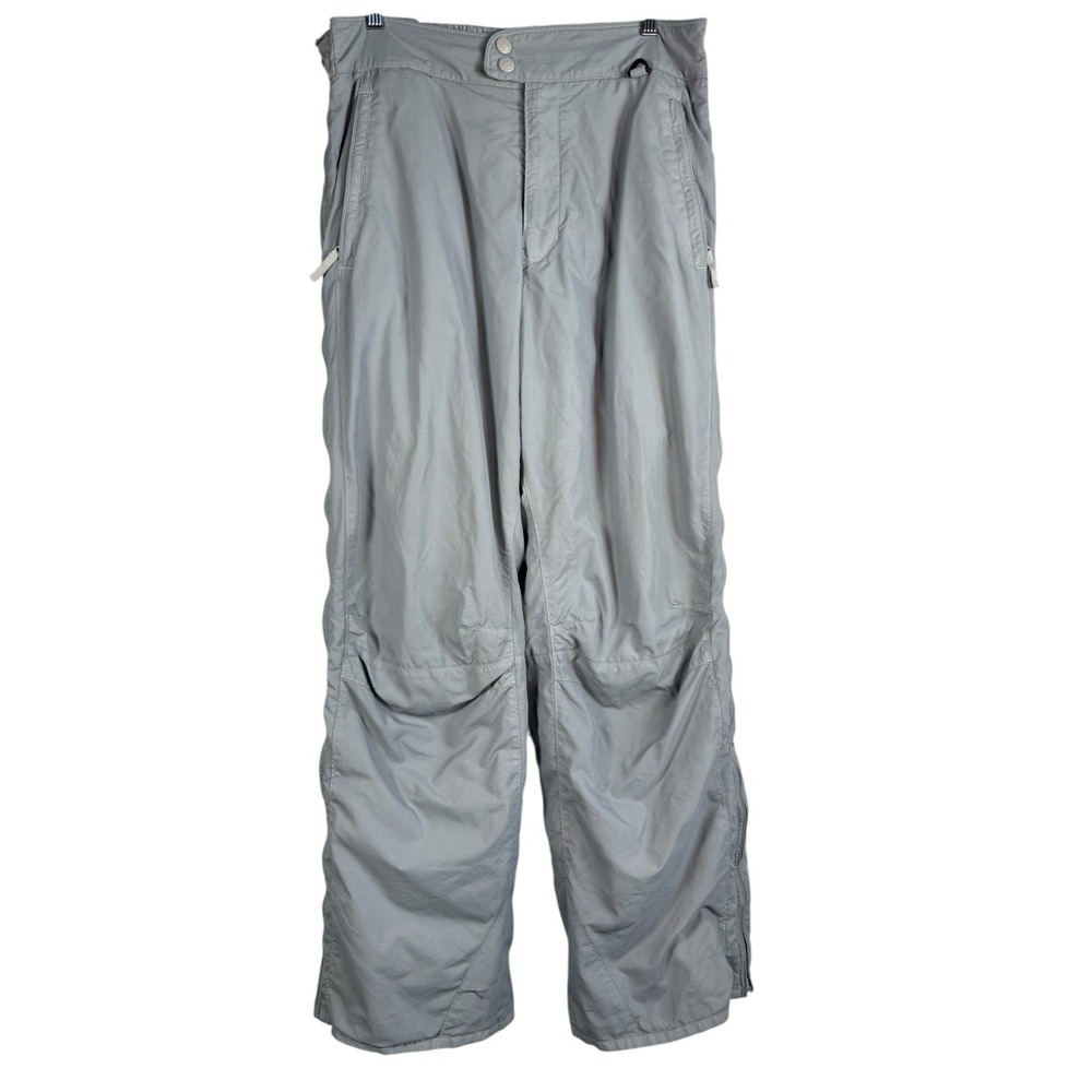 Columbia Vintage 90's Womens Full Side Zip Ski Snow Pants Gray Size XL F2 SL8087